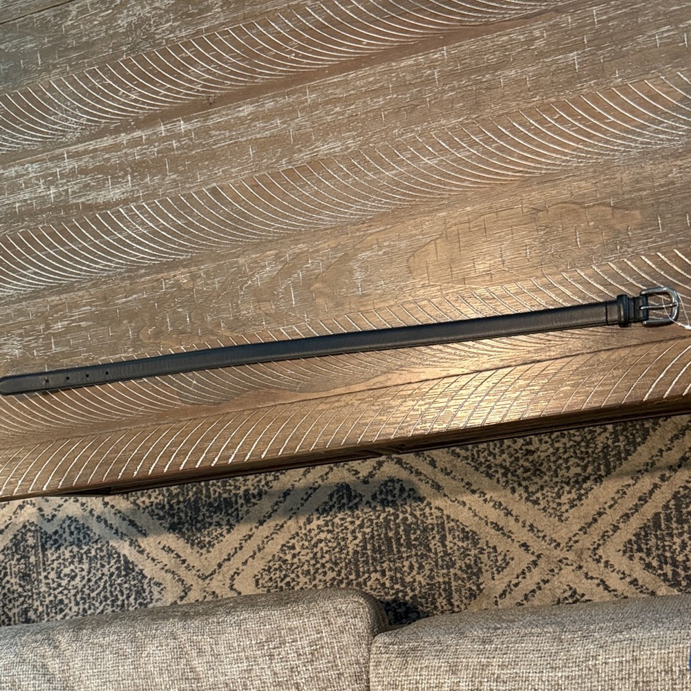 Janie and Jack Black Belt with Silver Buckle